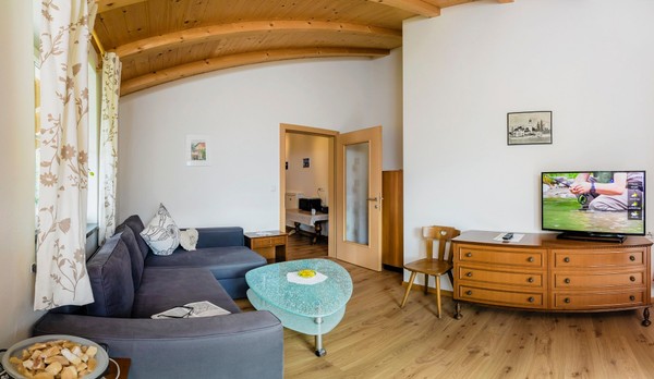 La zona giorno Appartamenti in agriturismo Mareinhof