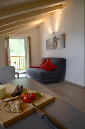 La zona giorno Residence Falgerhof