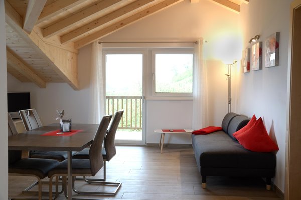 La zona giorno Residence Falgerhof