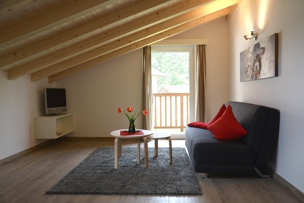 La zona giorno Residence Falgerhof