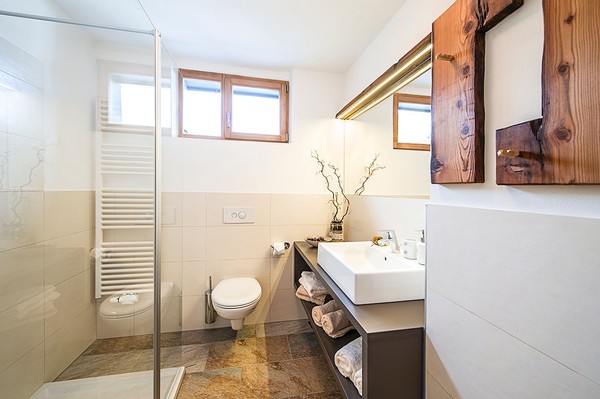 Foto del bagno Appartamenti in agriturismo Oberhof