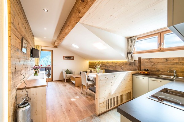 La zona giorno Appartamenti in agriturismo Oberhof