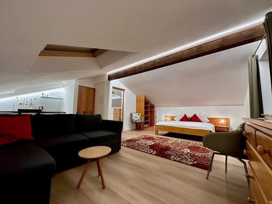 Der Wohnraum Pension + Ferienwohnungen Chalet Andy
