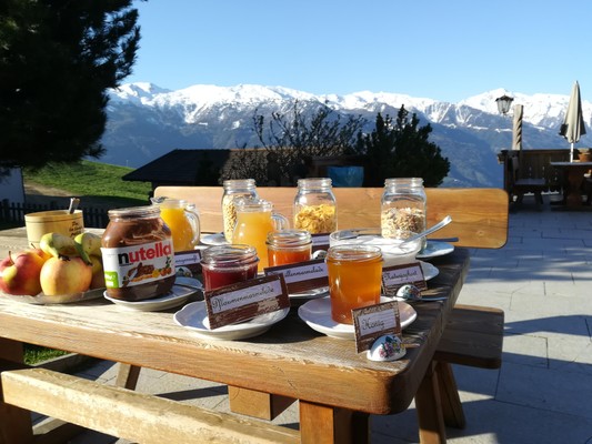 Das Frühstück Pension + Ferienwohnungen auf dem Bauernhof Patleidhof