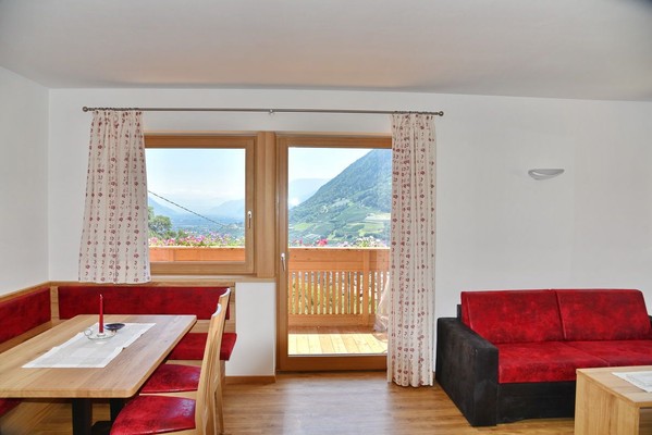 La zona giorno Pensione + Residence Blumenthalerhof