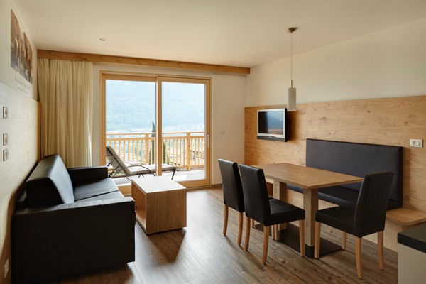 La zona giorno Residence Oberdorner