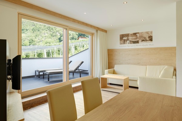 La zona giorno Residence Oberdorner