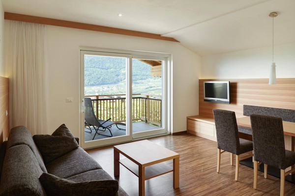 La zona giorno Residence Oberdorner