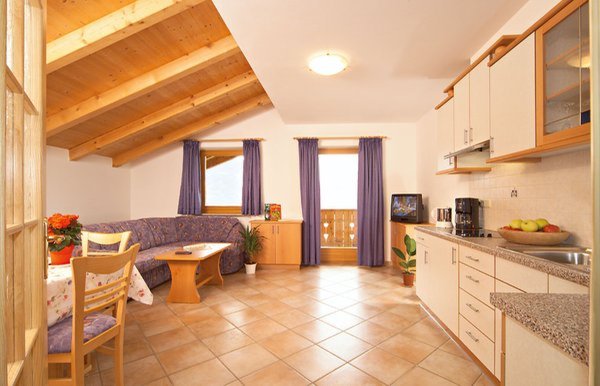 La zona giorno Appartamenti in agriturismo Blummerhof