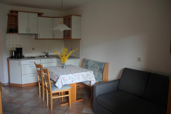 La zona giorno Appartamenti in agriturismo Blummerhof