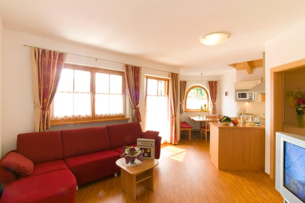 Der Wohnraum Ferienwohnungen auf dem Bauernhof Tischlerhof