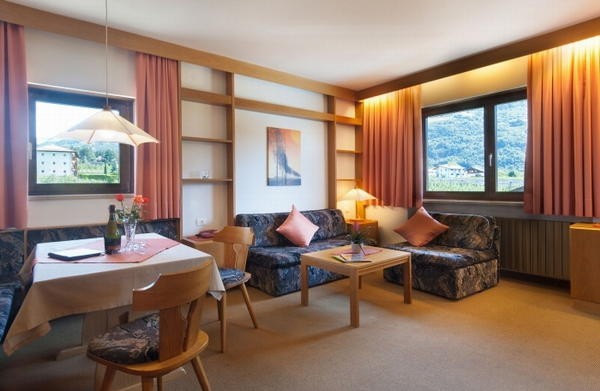 La zona giorno Residence Pollingerhof