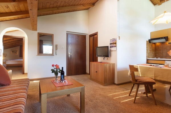 La zona giorno Residence Pollingerhof