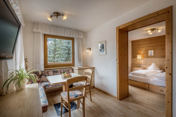 La zona giorno Hotel La Stüa