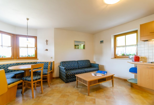 La zona giorno Pensione + Appartamenti in agriturismo Wieserhof