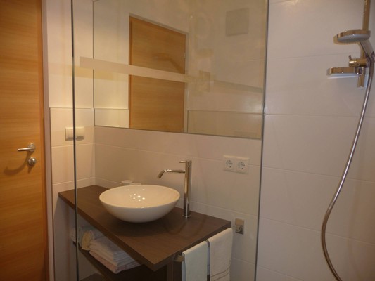 Foto del bagno Appartamenti in agriturismo Höllerhof