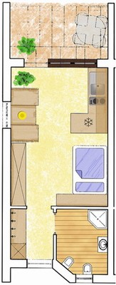 La planimetria Hotel + Residence Bio-Hotel Kaufmann
