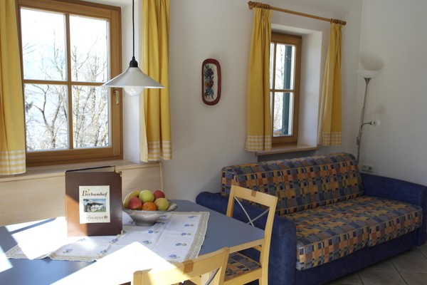Der Wohnraum Ferienwohnungen auf dem Bauernhof Birbamhof