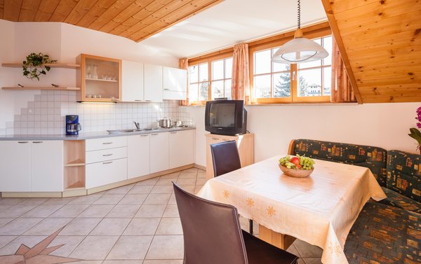 La zona giorno Appartamenti in agriturismo Schlosserhof
