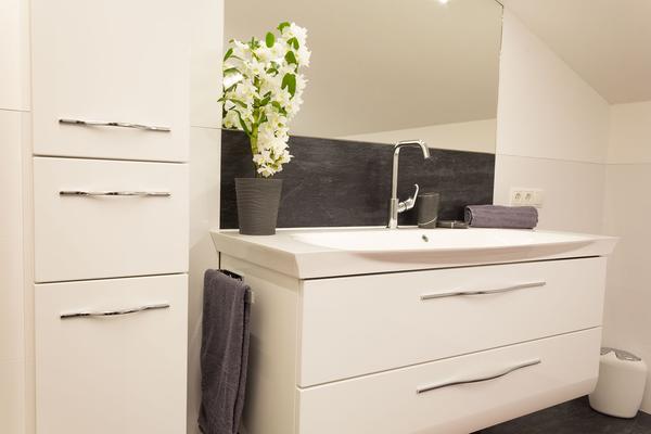 Foto del bagno Appartamenti in agriturismo Sonnhof