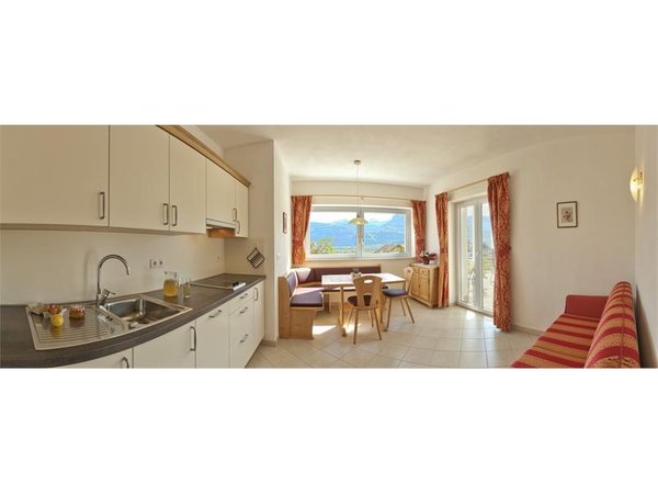 La zona giorno Appartamenti in agriturismo Unterstoan Hof