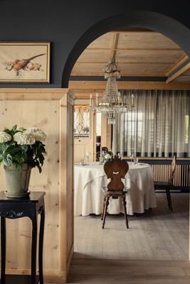 The restaurant Redagno / Radein Berghoferin