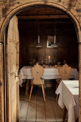 The restaurant Redagno / Radein Berghoferin