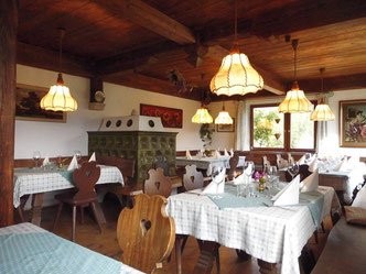 The restaurant Redagno / Radein Nigglhof