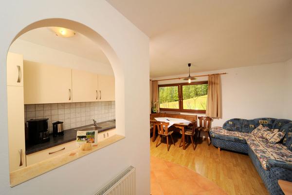 La zona giorno Appartamenti in agriturismo Maurerhof