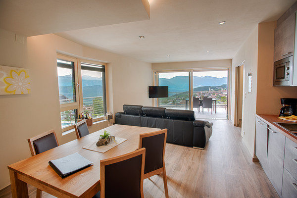 La zona giorno Residence Prunarhof