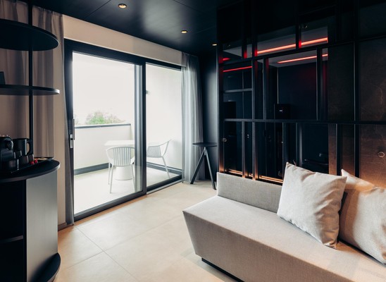 La zona giorno Garni-Hotel Villa Weingarten