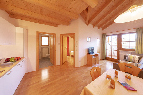 La zona giorno Appartamenti in agriturismo Lindenhof