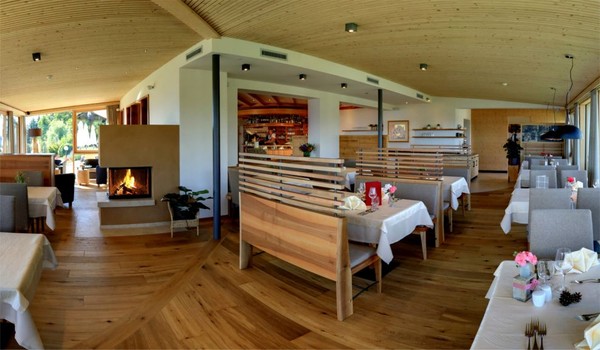 Das Restaurant Wolfsgruben (Ritten) Am Hang