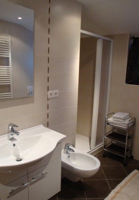 Foto del bagno Appartamenti in agriturismo Moosbachhof