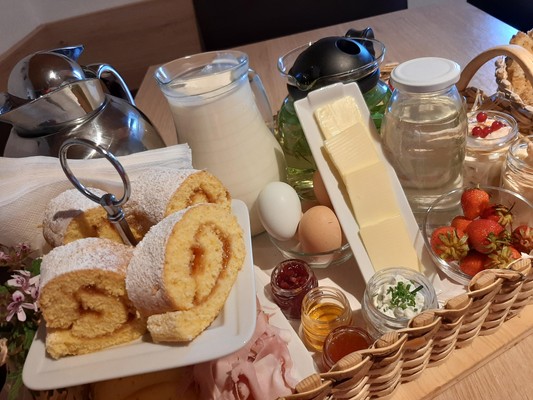 Das Frühstück Ferienwohnungen auf dem Bauernhof Ronacherhof