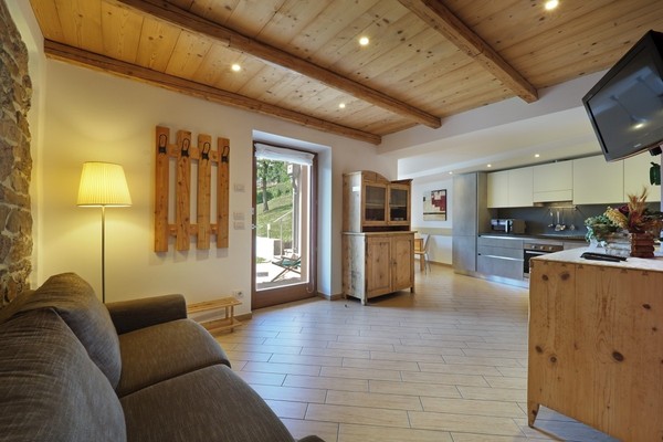 La zona giorno Appartamenti Villa Prafiori