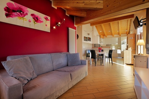 La zona giorno Appartamenti Villa Prafiori