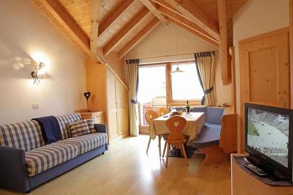 The living area Dolomites Apartments Ciasa Vally
