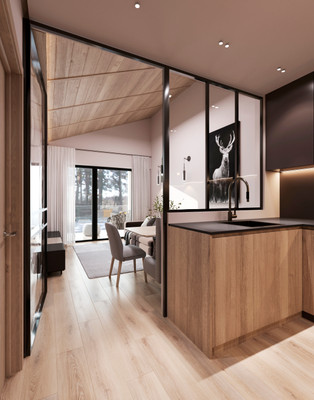 La zona giorno Residence Costes