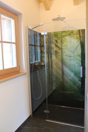 Foto del bagno Appartamenti in agriturismo Natur Lüch Sossach