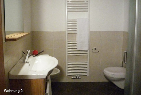 Foto del bagno Appartamenti in agriturismo Unterspisser