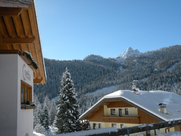 Foto esterno in inverno Garni Civetta B&B