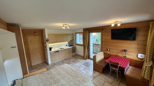 La zona giorno Appartamenti Chalet Alla Cascata