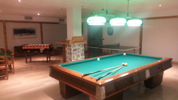 La sala giochi Hotel Cova