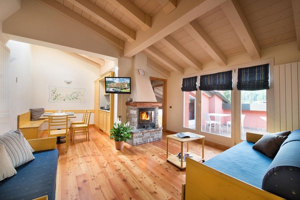 La zona giorno Residence Club Ponte di Legno - Aparthotel 4 stelle