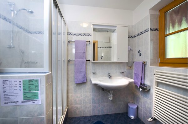 Foto del bagno Appartamenti in agriturismo Koflerhof