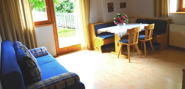 La zona giorno Tommelehof - Appartamenti in agriturismo 3 fiori