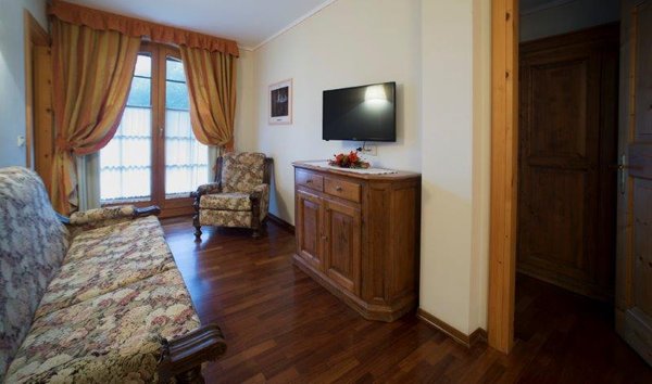La zona giorno Residence Holidays Dolomiti