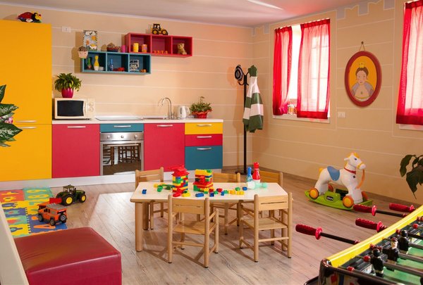 La sala giochi Albergo Cavallino Bianco