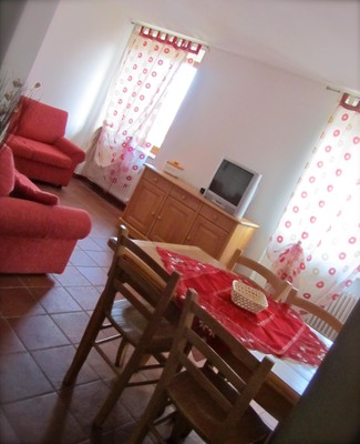 Der Wohnraum B&B + Ferienwohnungen auf dem Bauernhof La Pieve